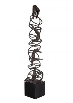 Bronze and Iron Modernist Sculpture - 4372734