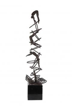 Bronze and Iron Modernist Sculpture - 4372735