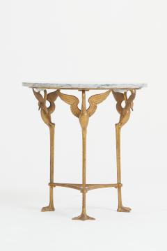 Bronze and Marble Swans Side Table - 3337913