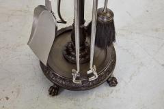 Bronze and Steel Flame Finial Firetools on Stand - 3330057