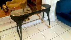 Bronze console black and gold patina - 1138044