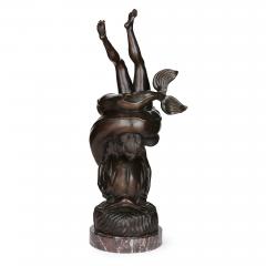Bronze figurative sculpture of Amor with a dolphin - 1493956