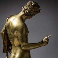 Bronze of Narcissus after the Antique Signed Michele Amodio Naples 19th C - 4542330