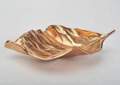 Bronze teak leaf bowl - 1233745