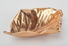 Bronze teak leaf bowl - 1233746