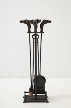 Bronzed Equestrian Fire Tools - 4292316