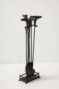 Bronzed Equestrian Fire Tools - 4292317