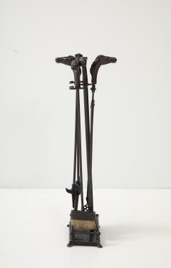 Bronzed Equestrian Fire Tools - 4292319