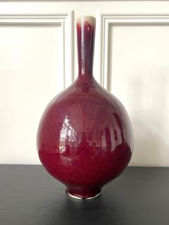 Brother Thomas Bezanson Early Large Ceramic Vase with Sang de Boeuf Glaze by Brother Thomas Bezanson - 2964287