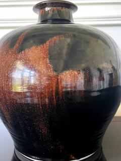 Brother Thomas Bezanson Large Ceramic Jar with Tenmoku Glaze by Brother Thomas Bezanson - 3028108