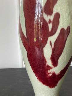 Brother Thomas Bezanson Porcelain Celadon Vase with Copper Glaze by Brother Thomas Bezanson - 1982868