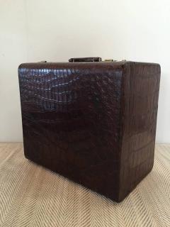 Brown Alligator Travel Trunk - 1367679