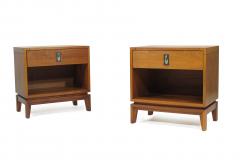 Brown Saltman Brown Saltman Walnut Nightstands - 1253626