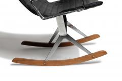 Brown Saltman Gerald McCabe for Brown Saltman Steel and Walnut Mid century Rocking Chair - 4734805