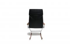 Brown Saltman Gerald McCabe for Brown Saltman Steel and Walnut Mid century Rocking Chair - 4734809