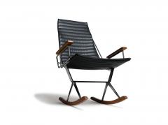 Brown Saltman Gerald McCabe for Brown Saltman Steel and Walnut Mid century Rocking Chair - 4734812