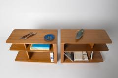 Brown Saltman Pair of Brown Saltman Three Tier Side Table - 4423659