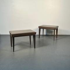 Brown Saltman Pair of Mid Century Modern Paul Frankl Labeled Brown Saltman Side End Tables - 3015099