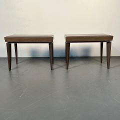 Brown Saltman Pair of Mid Century Modern Paul Frankl Labeled Brown Saltman Side End Tables - 3015100