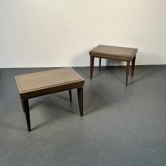 Brown Saltman Pair of Mid Century Modern Paul Frankl Labeled Brown Saltman Side End Tables - 3015103