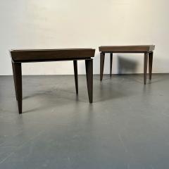 Brown Saltman Pair of Mid Century Modern Paul Frankl Labeled Brown Saltman Side End Tables - 3015104