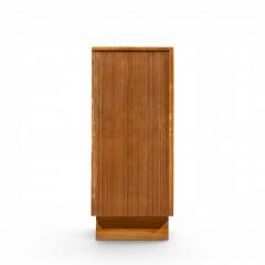 Brown Saltman Paul Frankl for Brown Saltman Mid Century Oak and Brass Highboy Dresser - 4687581