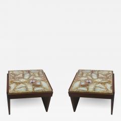 Brown Saltman UNUSUAL PAIR OF MID CENTURY SPECIMEN TOP TABLES - 2084637