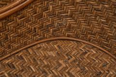 Brown Woven Wicker Sofa Italy Mid 20th Century - 4515727