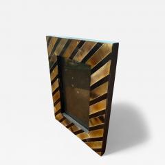 Brown and Black Chevron Striped Horn Style Photo Frame - 4372307