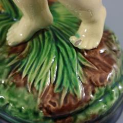 Brownfield Majolica Putti Figural Posy Vase - 2441213