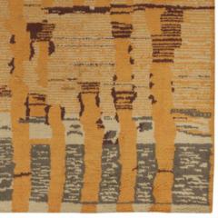 Browns and Orange Patterned Area Rug - 4197912