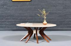 Broyhill Brasilia Cathedral Coffee Table w Roman Travertine Top - 4606908