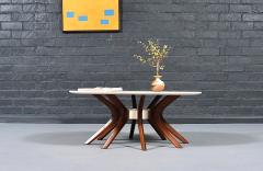 Broyhill Brasilia Cathedral Coffee Table w Roman Travertine Top - 4606910