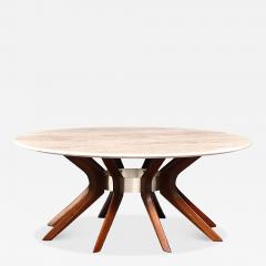 Broyhill Brasilia Cathedral Coffee Table w Roman Travertine Top - 4607042