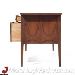 Broyhill Brasilia Mid Century Walnut and Brass Desk - 3694616