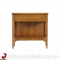 Broyhill Brasilia Mid Century Walnut and Brass Nightstand - 3688625