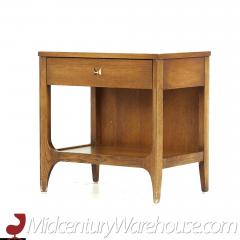 Broyhill Brasilia Mid Century Walnut and Brass Nightstand - 3688626