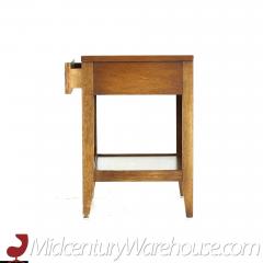 Broyhill Brasilia Mid Century Walnut and Brass Nightstand - 3688628