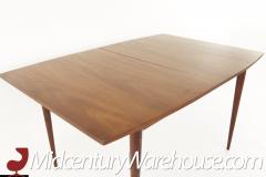 Broyhill Sculptra Mid Century Walnut Dining Table with 3 Leaves - 3691158