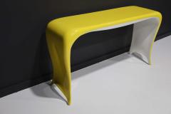 Bruce Berman Goddess Console by Bruce Berman 1985 in Yellow and White Lacquer - 2336576