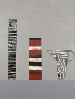 Bruce McLean Three Ceramics in Grey Interior 2022 - 3377184