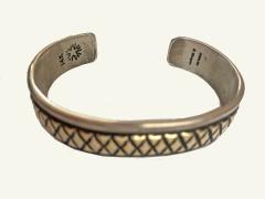 Bruce Morgan Navajo Dine silver and gold bracelet by Bruce Morgan - 4095148