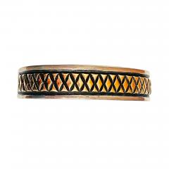 Bruce Morgan Navajo Dine silver and gold bracelet by Bruce Morgan - 4097575