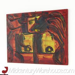 Bruce Myers Mid Century Abstract Original Oil on Canvas Painting No 5 - 3695710