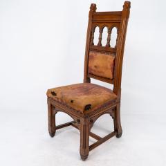 Bruce Talbert Bruce Talbert a Gothic Revival Tall Back Oak Chair with the Original Upholstery - 4182717