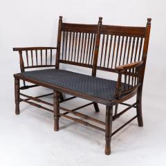 Bruce Talbert Bruce Talbert attri An Aesthetic Movement upholstered love or twin window seat - 4191561