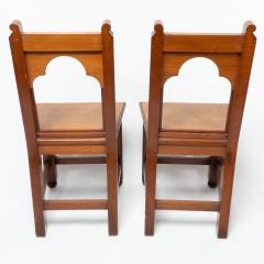 Bruce Talbert Bruce Talbert attributed A Pair of Gothic Revival Walnut Hall Chairs - 4191588