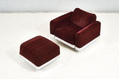 Brueton Chrome Lounge Chair and Ottoman 1970 s - 2651226