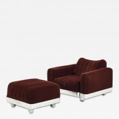 Brueton Chrome Lounge Chair and Ottoman 1970 s - 2659302