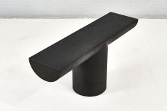 Brueton Tee Black Grasscloth Console Table by J Wade Beam 1970 - 2439359